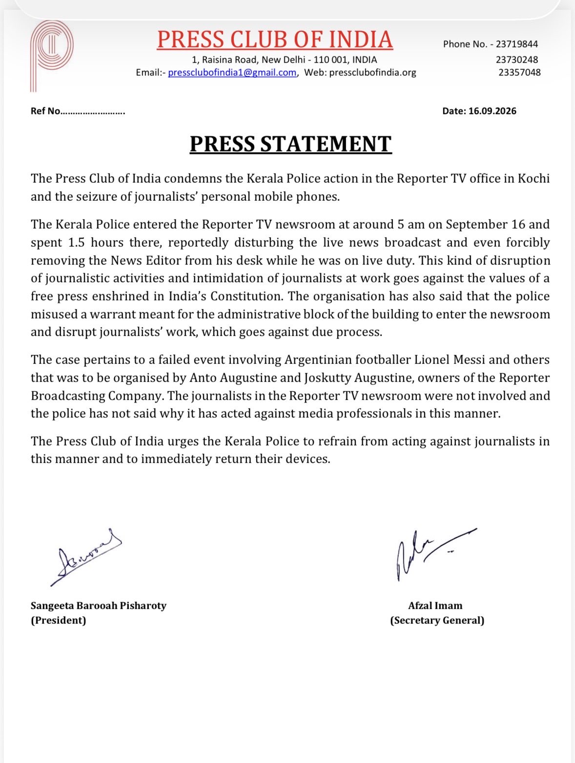 The Press Club of India